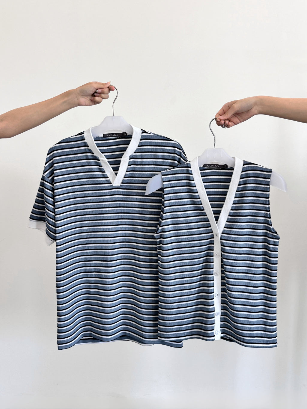 Kadaka MT-0211 Knit Men Top Stripes | Atasan Pria Knit | Love Line Collection 3.0