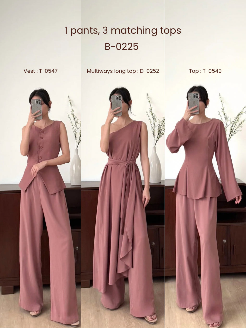 Kadaka T-0549 Long Sleeve Peplum Top | Blouse Atasan Tangan Panjang Wanita