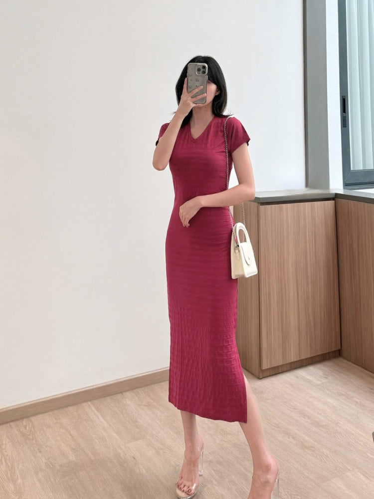 Kadaka D-0223 Maxi Dress with Slit | Dress Panjang Wanita