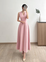 Load image into Gallery viewer, Kadaka D-0253 Long Vneck Dress | Dress Panjang Wanita
