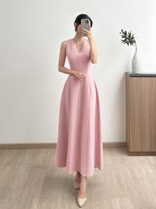 Kadaka D-0253 Long Vneck Dress | Dress Panjang Wanita