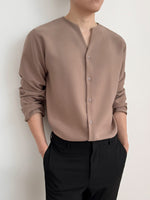 Muat gambar ke penampil Galeri, Kadaka MT-0214 Longsleeve Men Shirt Vneck | Atasan Kemeja Pria
