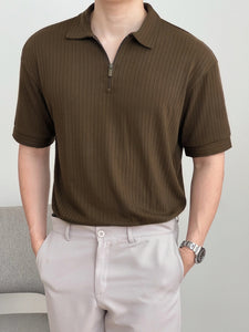 Kadaka MT-0187 Polo Shirt Men with Zipper Detail | Atasan Polo Pria Detail Kerah Zipper