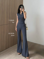 Load image into Gallery viewer, Kadaka B-0226 Flare Knit Pants | Celana Cutbray Knit Wanita | Knot Your Average Collection
