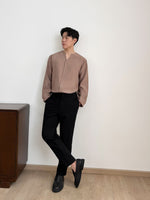 Muat gambar ke penampil Galeri, Kadaka MT-0214 Longsleeve Men Shirt Vneck | Atasan Kemeja Pria
