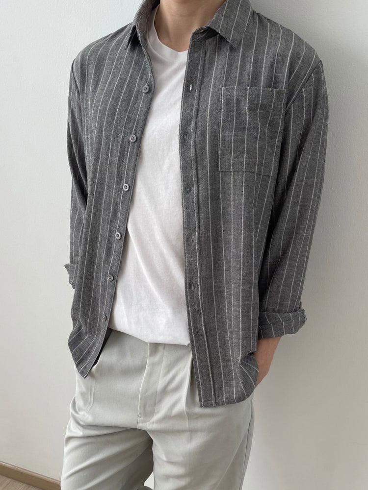 Kadaka MT-0213 Long Sleeve Striped Shirt | Kemeja Pria Tangan Panjang | Curated Curriculum Collection