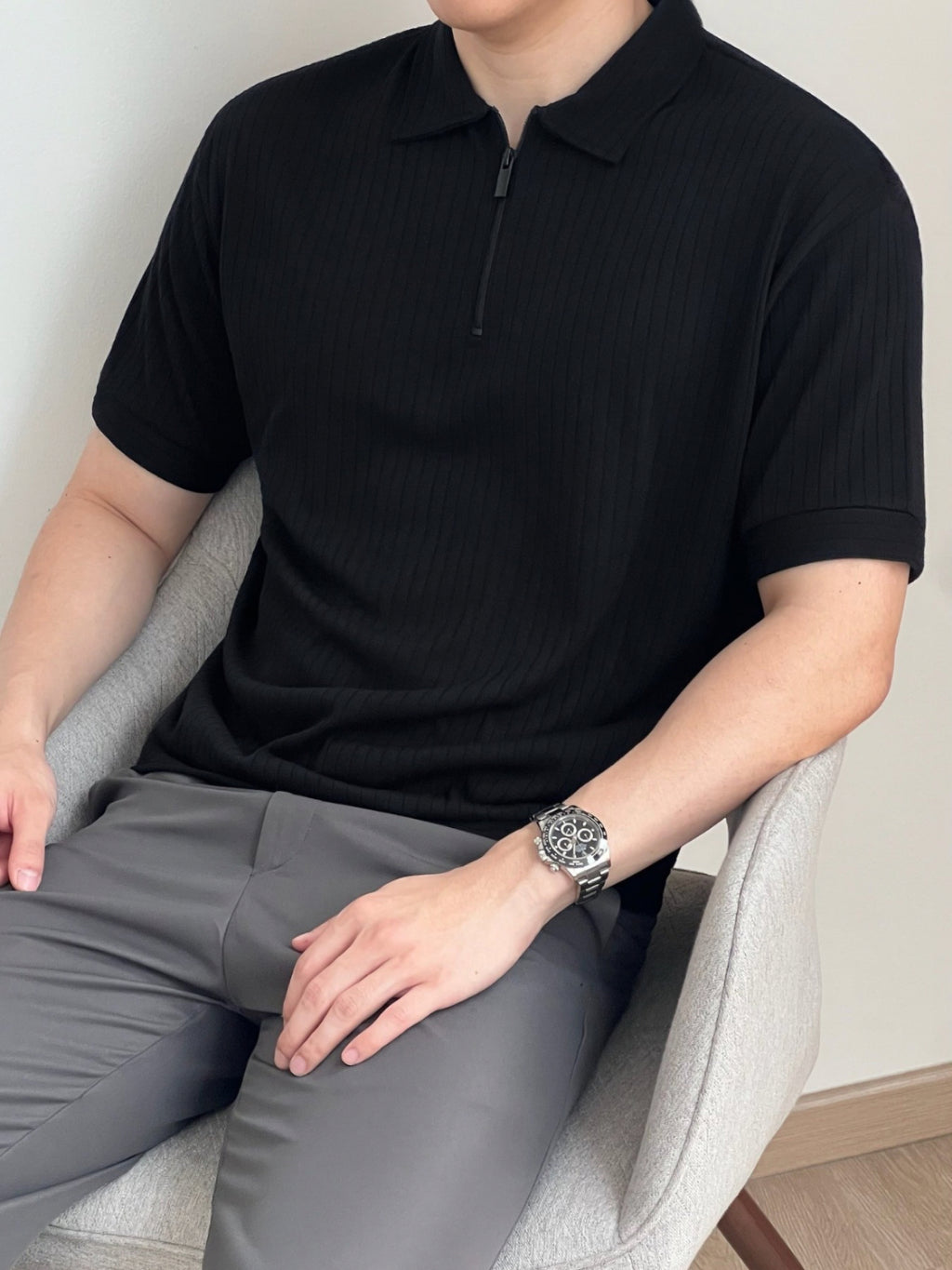 Kadaka MT-0187 Polo Shirt Men with Zipper Detail | Atasan Polo Pria Detail Kerah Zipper