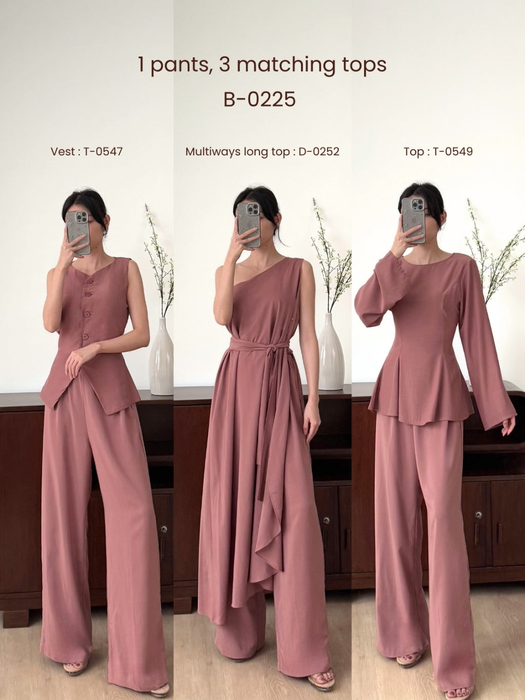 Kadaka B-0225 Flowy Culotte Pants | Celana Kulot Panjang Wanita Tali Serut