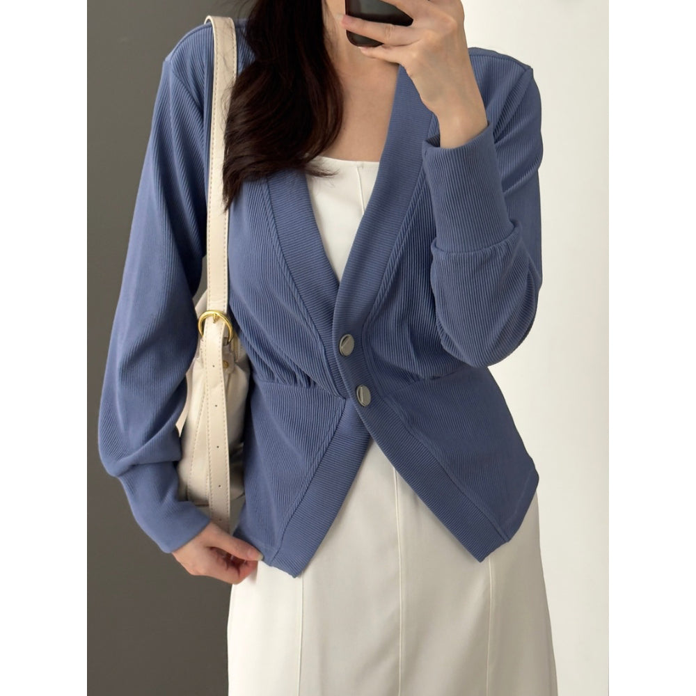 Kadaka O-0211 Outer Peplum Cardigan Knit | Atasan Cardigan Wanita Lengan Panjang