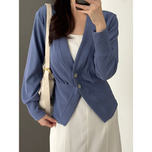Kadaka O-0211 Outer Peplum Cardigan Knit | Atasan Cardigan Wanita Lengan Panjang