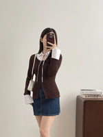 Muat gambar ke penampil Galeri, Kadaka T-0554 Long Sleeve Pleats Shirt Top with Collar Detail | Atasan Lengan Panjang Wanita
