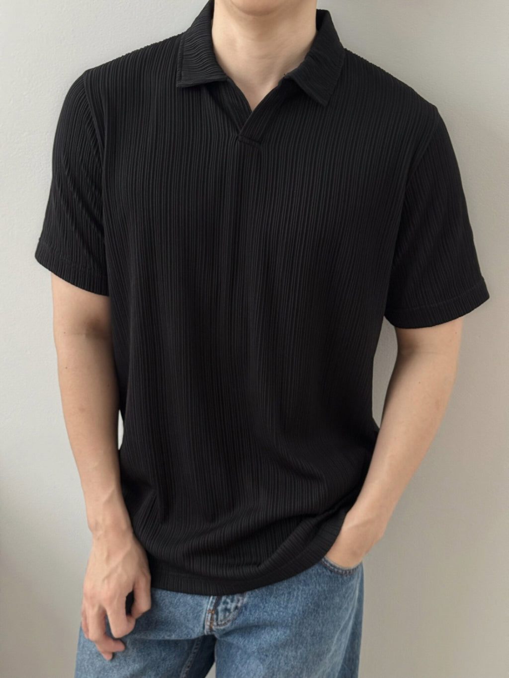 Kadaka MT-0223 Polo Shirt Men Pleats | Atasan Kaos Polo Pria Lengan Pendek