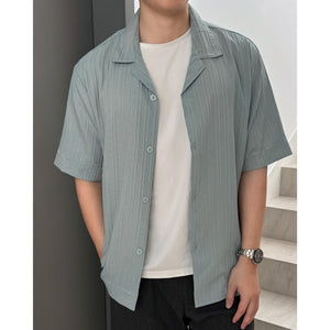Kadaka MT-0226 Short Sleeve Shirt Men Pleats | Kemeja Pria Lengan Pendek Kerah Tidur