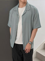 Load image into Gallery viewer, Kadaka MT-0226 Short Sleeve Shirt Men Pleats | Kemeja Pria Lengan Pendek Kerah Tidur
