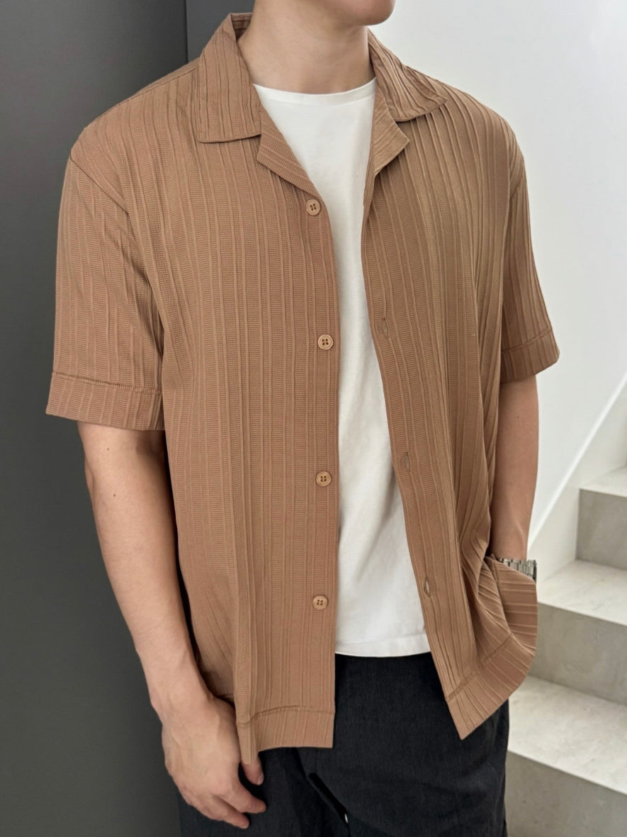 Kadaka MT-0226 Short Sleeve Shirt Men Pleats | Kemeja Pria Lengan Pendek Kerah Tidur