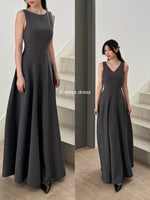 Muat gambar ke penampil Galeri, D-0264 Reversible Maxi Dress | Dress Panjang Wanita Formal Party
