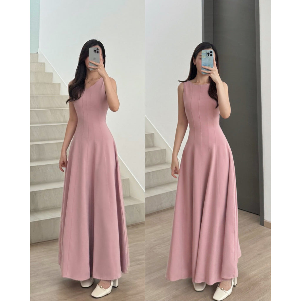 D-0264 Reversible Maxi Dress | Dress Panjang Wanita Formal Party