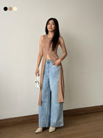 Muat gambar ke penampil Galeri, Kadaka Olivia Long Top | Long Top with Middle Slits |  Atasan Wanita Tanpa Lengan | T-0562

