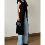 Muat gambar ke penampil Galeri, Kadaka Olivia Long Top | Long Top with Middle Slits |  Atasan Wanita Tanpa Lengan | T-0562
