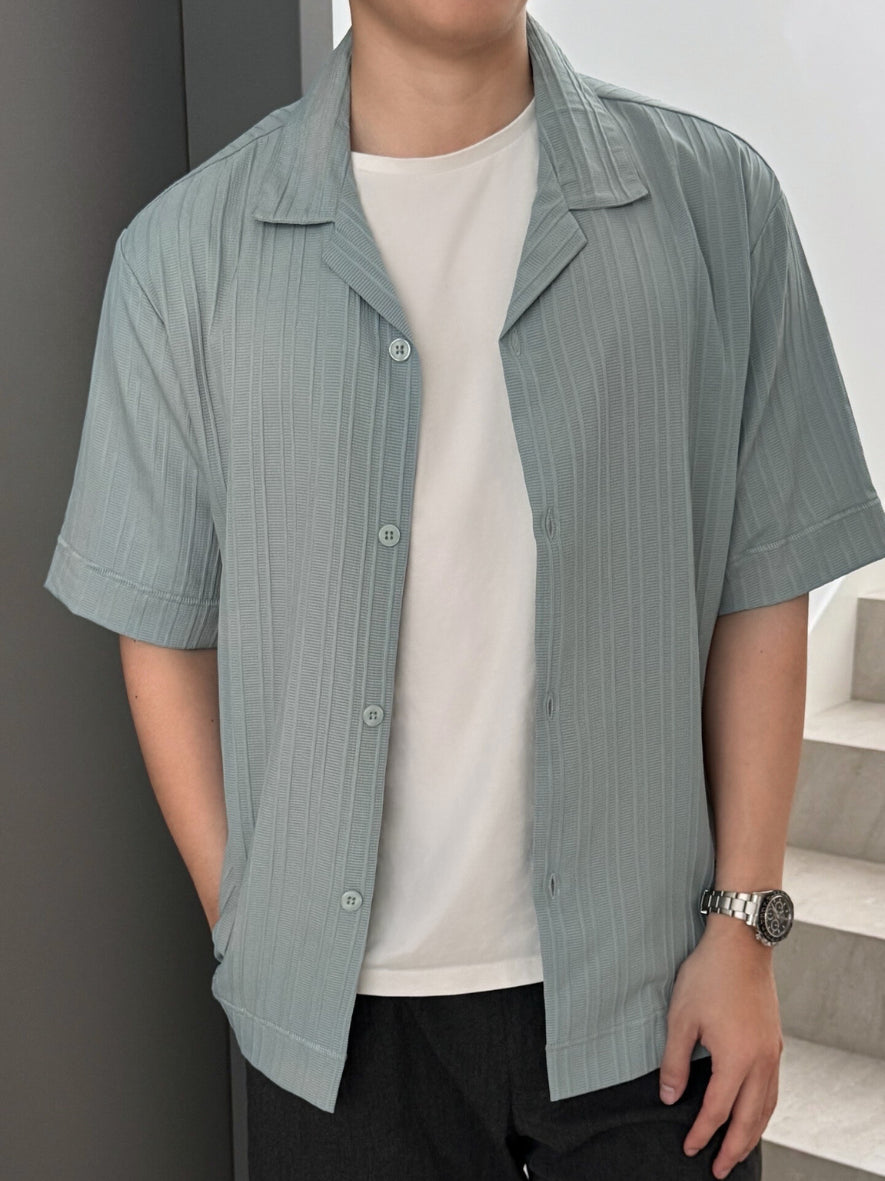 Kadaka MT-0226 Short Sleeve Shirt Men Pleats | Kemeja Pria Lengan Pendek Kerah Tidur