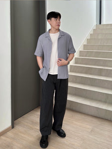 Kadaka MT-0226 Short Sleeve Shirt Men Pleats | Kemeja Pria Lengan Pendek Kerah Tidur
