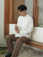 Load image into Gallery viewer, Kadaka MT-0228 Longsleeve Men Shirt with Embroidery Detail | Atasan Kemeja Pria
