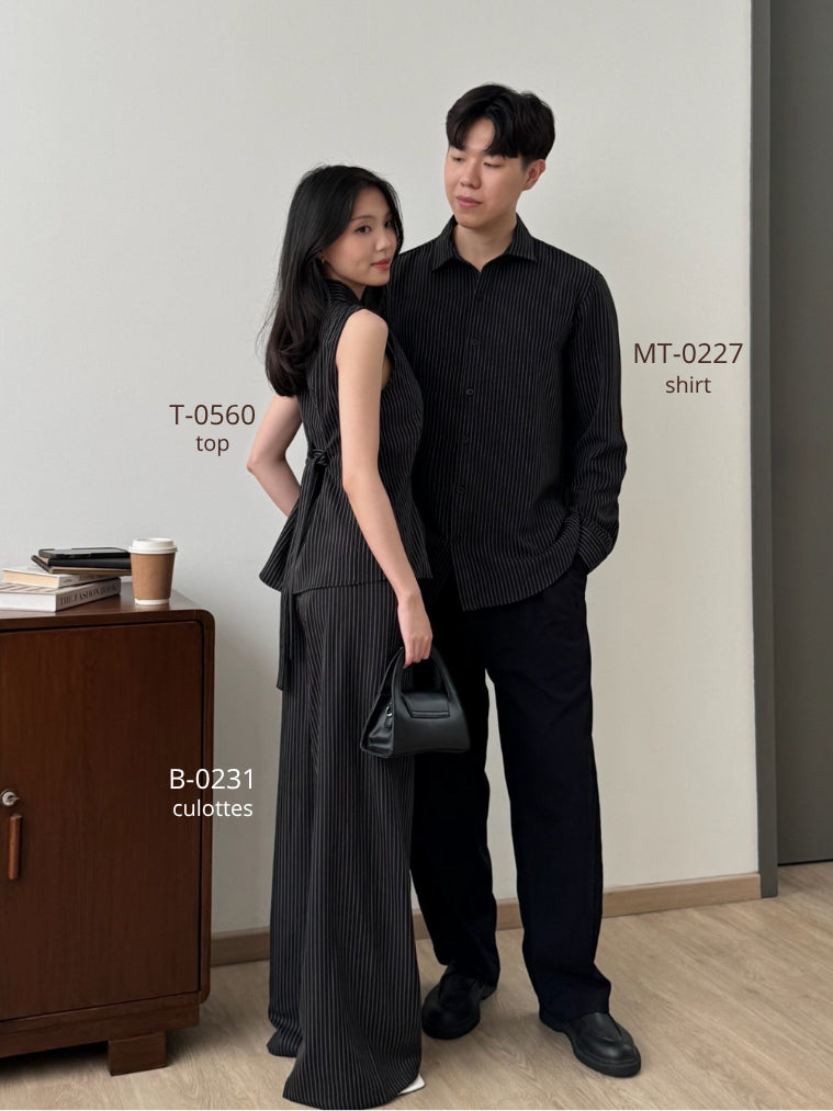 Kadaka T-0560 Sleeveless Shirt Top Stripes | Atasan Wanita Kerah Tanpa Lengan