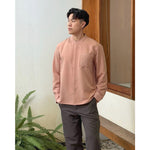 Load image into Gallery viewer, Kadaka MT-0228 Longsleeve Men Shirt with Embroidery Detail | Atasan Kemeja Pria
