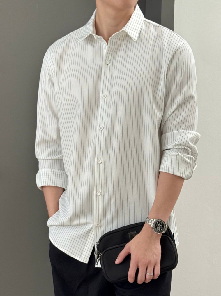 Kadaka MT-0227 Men Striped Long Sleeve Shirt | Kemeja Stripes Pria