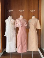 Load image into Gallery viewer, Kadaka T-0563 CNY Imlek Cheongsam Halter Brocade Top with Chiffon Necktie | Atasan Wanita Brukat Tanpa Lengan
