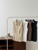 Load image into Gallery viewer, Kadaka T-0560 Sleeveless Shirt Top Stripes | Atasan Wanita Kerah Tanpa Lengan
