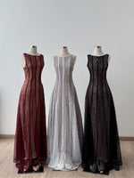 Load image into Gallery viewer, Kadaka D-0267 Maxi Lace Reversible Party Dress | Dress Panjang Brukat Wanita
