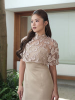 Load image into Gallery viewer, Kadaka O-0216 Brocade Cape Outer with Cheongsam Neckline | Luaran Outer Brukat Wanita
