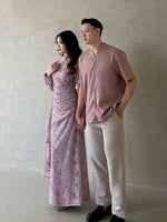 Load image into Gallery viewer, Kadaka D-0269 Maxi Lace Dress with Drapery Detail | Dress Wanita Panjang Detail Brukat
