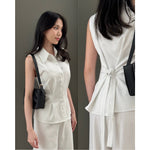 Load image into Gallery viewer, Kadaka T-0560 Sleeveless Shirt Top Stripes | Atasan Wanita Kerah Tanpa Lengan
