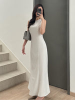 Load image into Gallery viewer, Kadaka D-0266 Maxi Dress Stripes with Adjustable Waist | Dress Panjang Wanita
