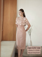 Load image into Gallery viewer, Kadaka O-0216 Brocade Cape Outer with Cheongsam Neckline | Luaran Outer Brukat Wanita
