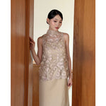 Load image into Gallery viewer, Kadaka Couple Group Family Outfit | CNY Imlek Cheongsam Top Dress Outer and Men Shirt | Season of Luck Collection (1)
