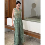 Load image into Gallery viewer, Kadaka O-0215 CNY Imlek Cheongsam Lace Sleeveless Long Outer with Side Slit | Luaran Outer Brukat Tanpa Lengan Wanita
