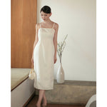 Muat gambar ke penampil Galeri, Kadaka D-0268 Midi Dress with Spaghetti Straps | Dress Midi Wanita
