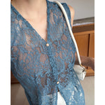 Load image into Gallery viewer, Kadaka O-0215 CNY Imlek Cheongsam Lace Sleeveless Long Outer with Side Slit | Luaran Outer Brukat Tanpa Lengan Wanita
