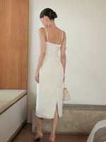 Muat gambar ke penampil Galeri, Kadaka D-0268 Midi Dress with Spaghetti Straps | Dress Midi Wanita
