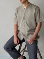 Muat gambar ke penampil Galeri, Kadaka MT-0230 Short Sleeve Rounded Vneck Shirt | Atasan Pria Lengan Pendek
