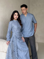 Muat gambar ke penampil Galeri, Kadaka MT-0230 Short Sleeve Rounded Vneck Shirt | Atasan Pria Lengan Pendek
