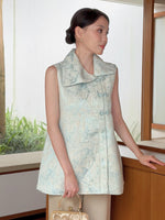 Load image into Gallery viewer, Kadaka Couple Group Family Outfit | CNY Imlek Cheongsam Sleeveless Top and Set | Season of Luck Collection (3)
