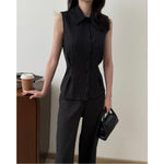 Load image into Gallery viewer, Kadaka T-0560 Sleeveless Shirt Top Stripes | Atasan Wanita Kerah Tanpa Lengan
