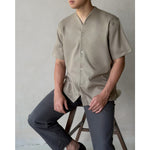 Muat gambar ke penampil Galeri, Kadaka MT-0230 Short Sleeve Rounded Vneck Shirt | Atasan Pria Lengan Pendek
