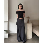 Load image into Gallery viewer, Kadaka B-0233 Skirt Layered Culottes | Celana Kulot Wanita detail Rok
