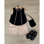 Muat gambar ke penampil Galeri, Kadaka KG-0114 Girls Sleeveless Top with Mini Sling Bag | Atasan Anak Perempuan

