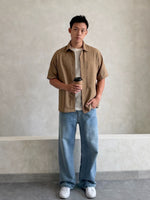 Load image into Gallery viewer, Kadaka Mocha Shirt | Short Sleeve Men Shirt | Atasan Kemeja Pria Lengan Pendek | Out For Coffee Collection MT-0233
